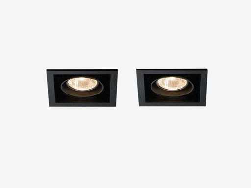 50 x GT Square 1.0 Design versenkte Scheinwerfer Schwarz